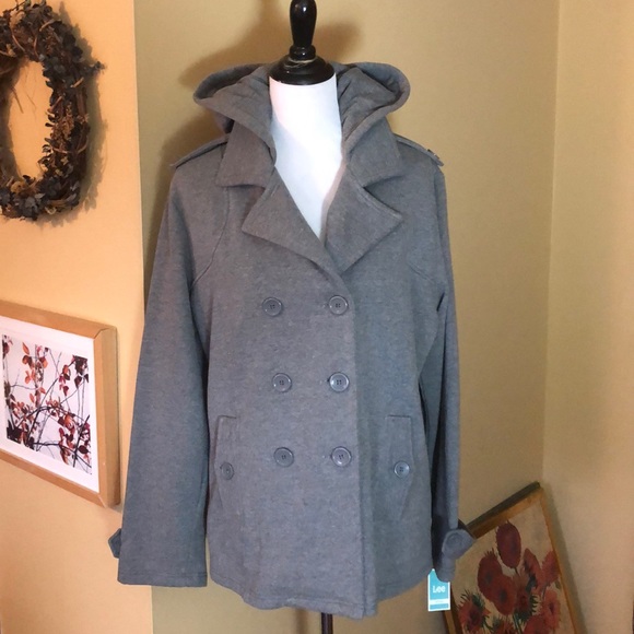 LEE Size Large Hoodie Button-Front Sweatshirt Cozy Classic Easy-Wear $58 NEW - Picture 2 of 15